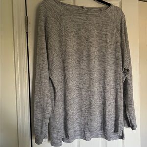 Lou & Grey Heathered Gray Knit Top